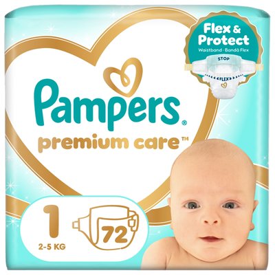 Obrázek Pampers Premium Care Velikost 1, 72 Plenek, 2kg-5kg