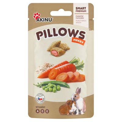 Obrázek Akinu Pillows polštářky s mrkví pro hlodavce 40g