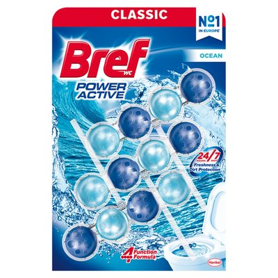 Obrázek Bref Power Active Ocean tuhý WC blok 3 x 50g