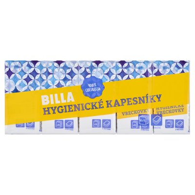 Obrázek BILLA Hygienické kapesníky 3-vrstvé 10 x 10 ks