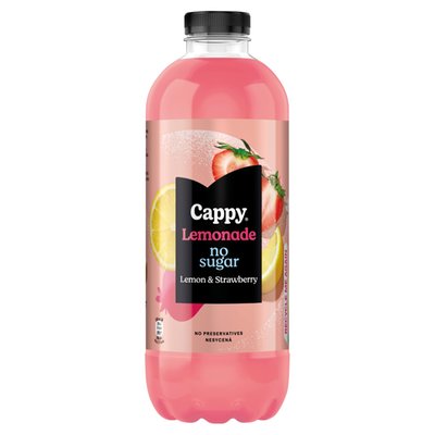 Obrázek Cappy Lemonade No Sugar Lemon & Strawberry 1,25l