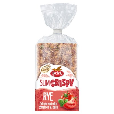 Obrázek Brick Slim & Crispy žitný knäckebrot s rajčaty a bazalkou 130g