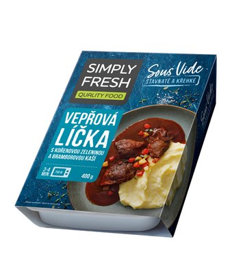 Obrázek Vepřová líčka s kořenovou zeleninou a bramborovou kaší 400g