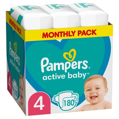 Obrázek Pampers Active Baby Plenky Velikost 4 X180, 9kg-14kg