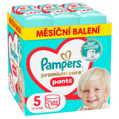 Obrázek Plenkové Kalhotky Pampers Premium Care Velikost  5, 102 Plenky, 11kg-17kg