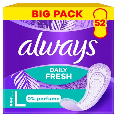 Obrázek Always Daily Fresh Long, 0 % parfému 52 ks