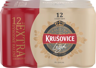 Obrázek Krušovice 12 12x0,5l plech