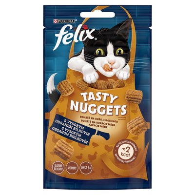 Obrázek Felix Tasty Nuggets pamlsky pro kočky kuře, kachna 50g