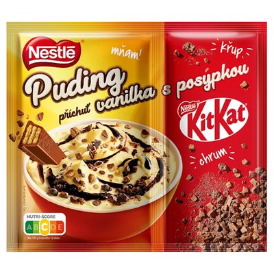 Obrázek Nestlé Puding s vanilkovou příchutí a s křupavou posypkou KitKat 4 porce 65g 