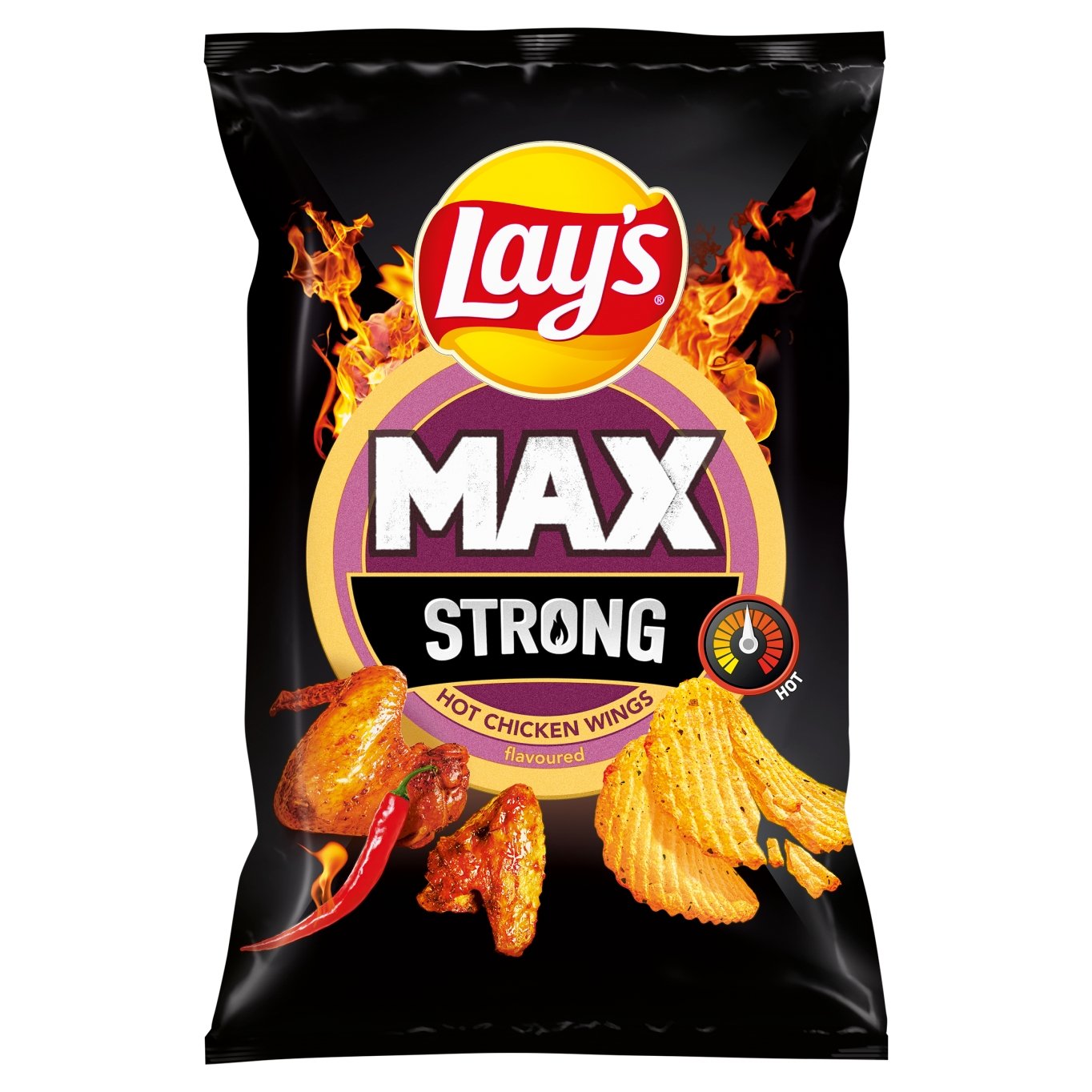 Lay's Max Strong smažené bramborové lupínky s pikantní příchutí 55g ...