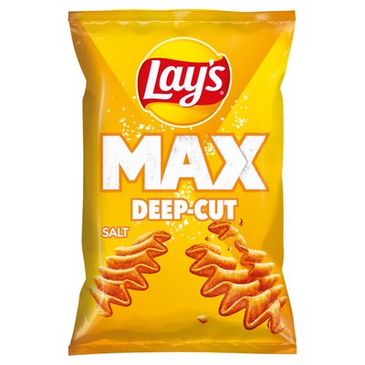 Obrázek Lay's Max Deep-Cut smažené bramborové lupínky solené 120g