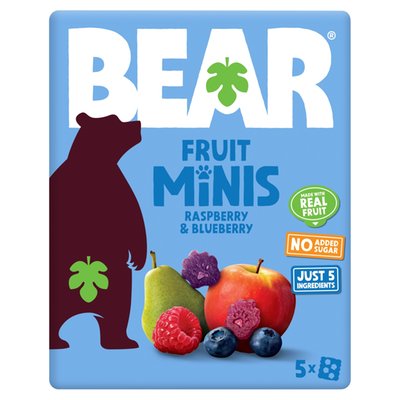 Obrázek BEAR Fruit Minis malina a borůvka 5 x 20g