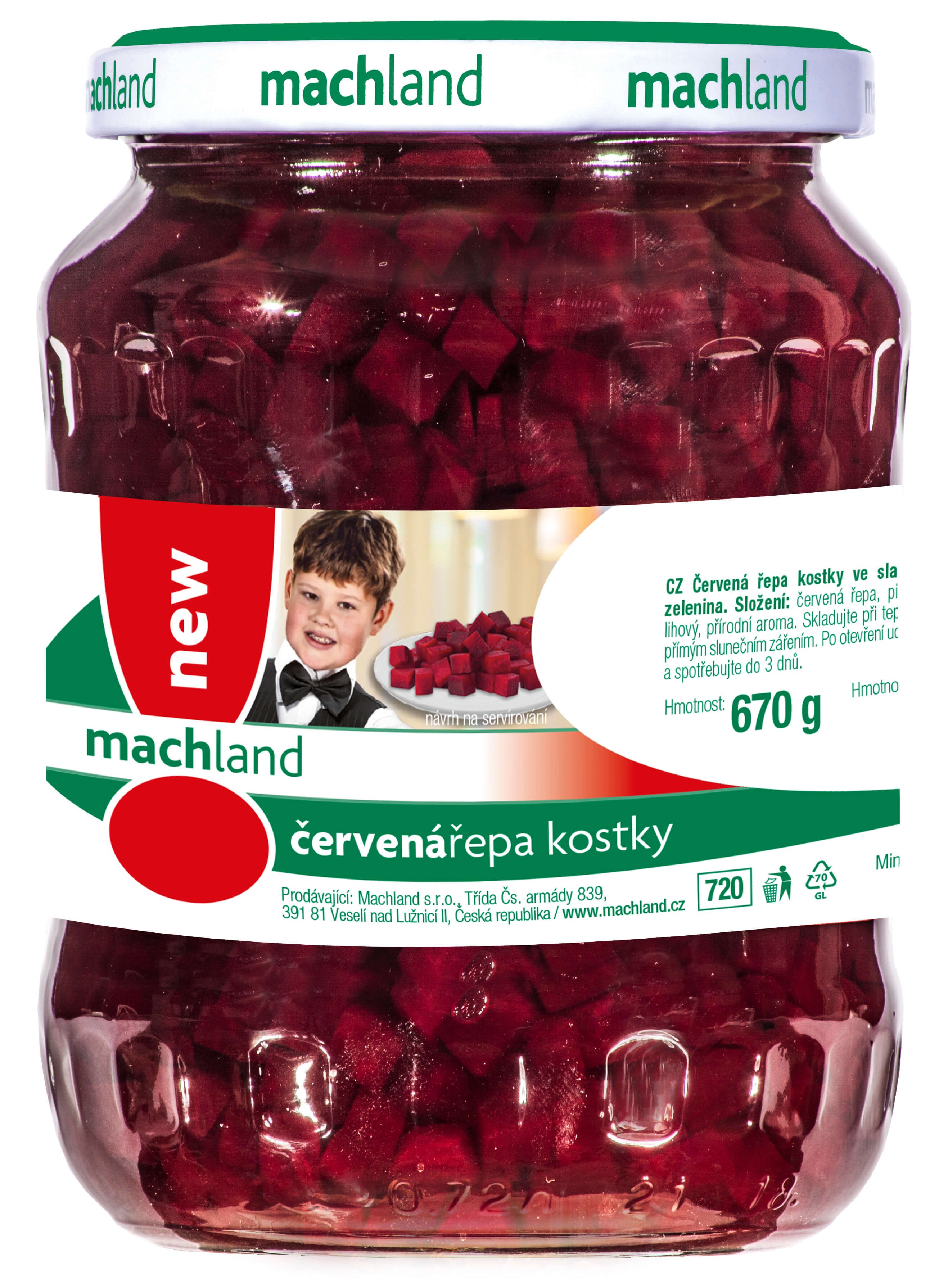 Machland Červená řepa kostky 670g pp 450g | BILLA e-shop