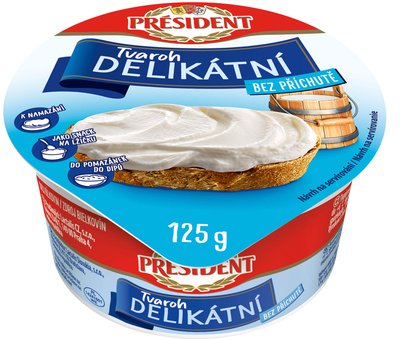 Obrázek Président Delikátní tvaroh bez příchutě 125g