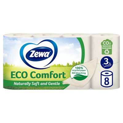 Obrázek Zewa Eco Comfort toaletní papír 3 vrstvý 8 rolí