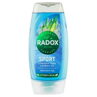 Obrázek Radox Sport citronová tráva a mořská sůl sprchový gel 225ml