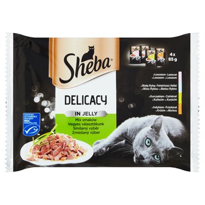 Obrázek Sheba Delicacy in Jelly Smíšený výběr 4 x 85g (340g)
