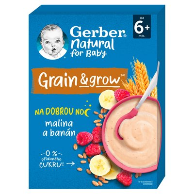 Obrázek E-GERBER MLEČNÁ KAŠE MALINA BANÁN 220G