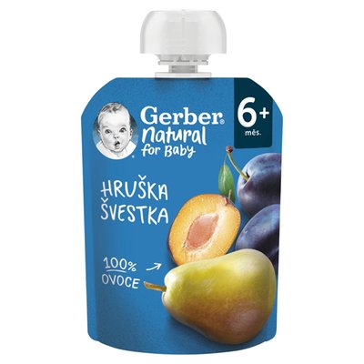 Obrázek GERBER Natural kapsička hruška a švestka 90g