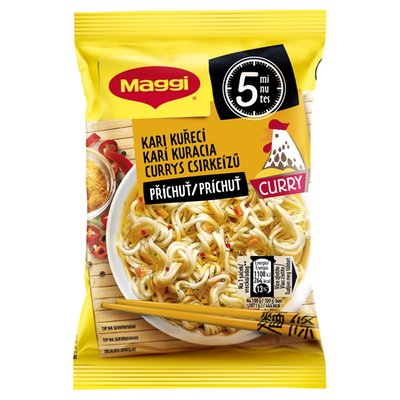 Obrázek MAGGI Instantní nudle s kuřecí příchutí a kari sáček 59,2g