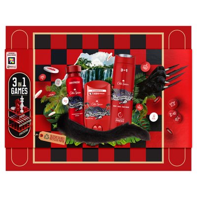 Obrázek Old Spice Gamebox, Dárková Sada S Deodorantem Tuhým A Ve Spreji, Sprchovým Gelem, 3 Hrami