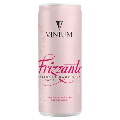 Obrázek Vinium Frizzante Cabernet Sauvignon Rosé jemně perlivé víno polosladké 250ml