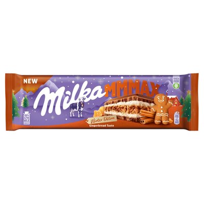 Obrázek Milka Mmmax Kořeněná sušenka a náplň s vanilkovou příchutí v mléčné čokoládě z alpského mléka 300g
