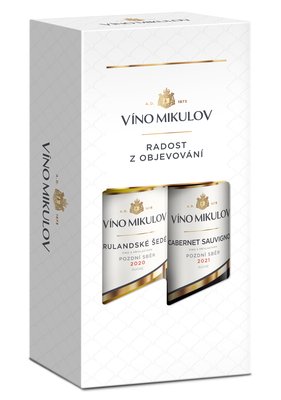 Obrázek Víno Mikulov Rulandské šedé + Cabernet Sauvignon pozdní sběr, dárková kazeta
