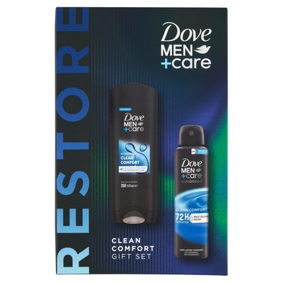 Obrázek Dove Men + Care Clean Comfort dárková sada (sprch. gel 250ml + deo 150ml)