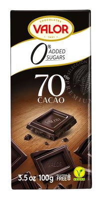 Obrázek Čokoláda 70%, se sladidly. Bez cukrů. 100 g
