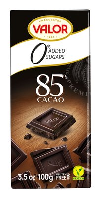 Obrázek Čokoláda 85%, se sladidly. Bez cukrů. 100 g