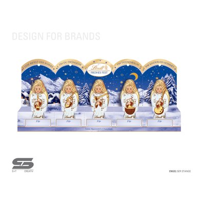 Obrázek Lindt Angel duté figurky z mléčné čokolády 5 x 10g (50g)