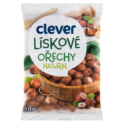 Obrázek clever Lískové ořechy natural 200g