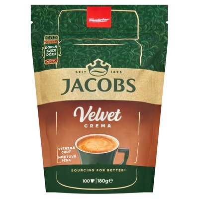 Obrázek Jacobs Velvet Crema rozpustná káva 180g