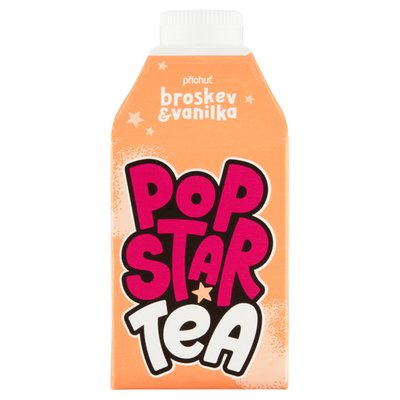 Obrázek POPSTAR Tea Příchuť broskev & vanilka 0,5l
