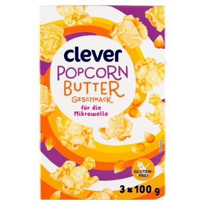 Obrázek clever Popcorn s máslovou příchutí 3 x 100g