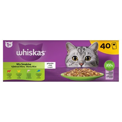 Obrázek Whiskas Výběrové menu v želé 40 x 85g (3,40kg)
