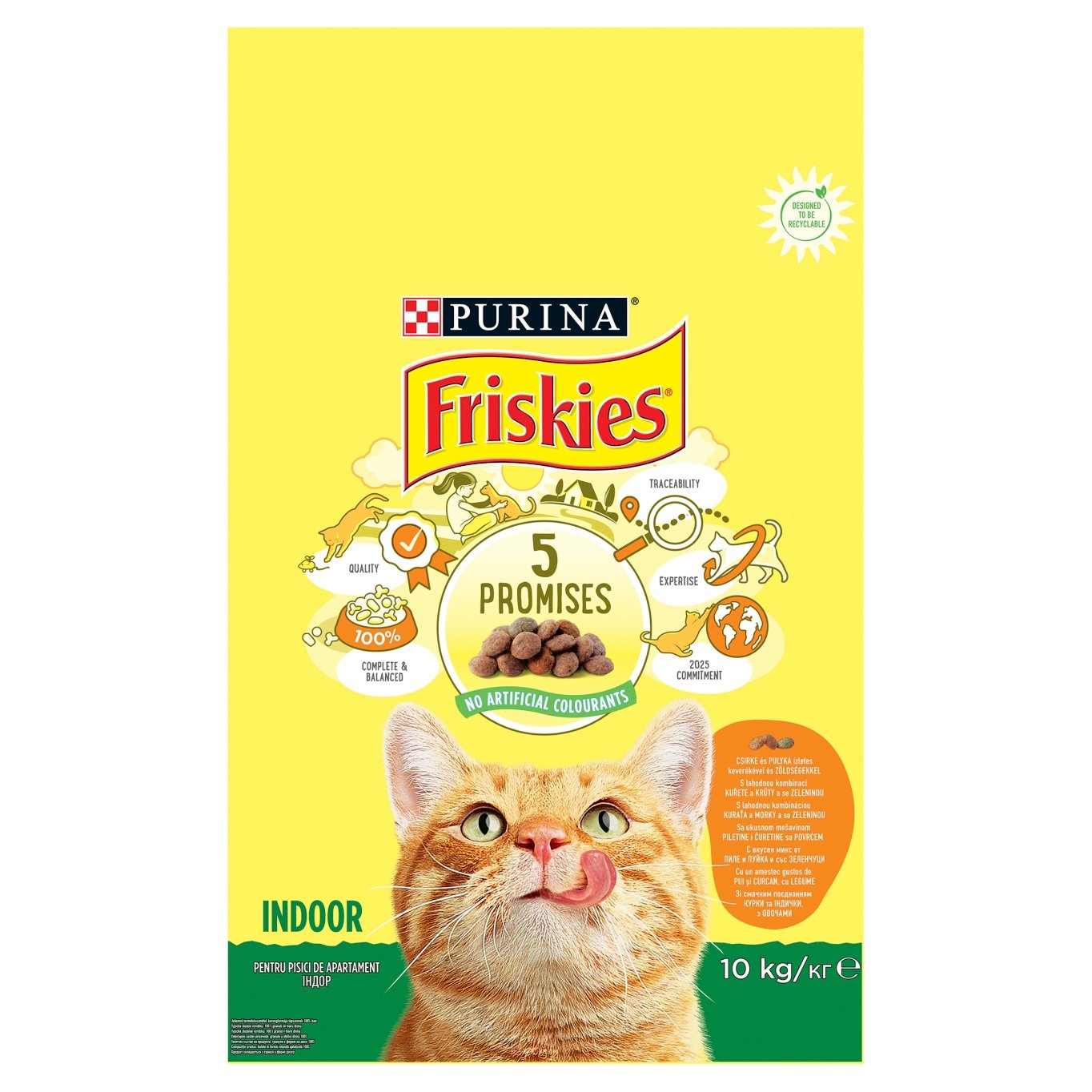 Friskies® Indoor pro kočky žijící v bytě s lahodnou kombinací kuřete a ...