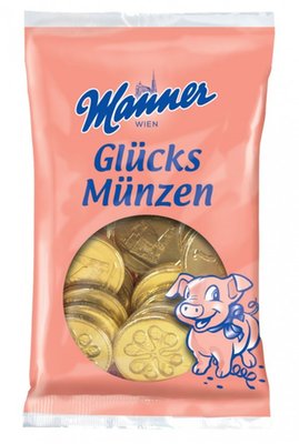 Obrázek Manner Čokoládové mince pro štěstí 68 g