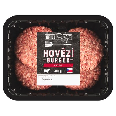 Obrázek ŠETŘÍME JÍDLEM: GRILL Party Hovězí burger 4 ks 400g