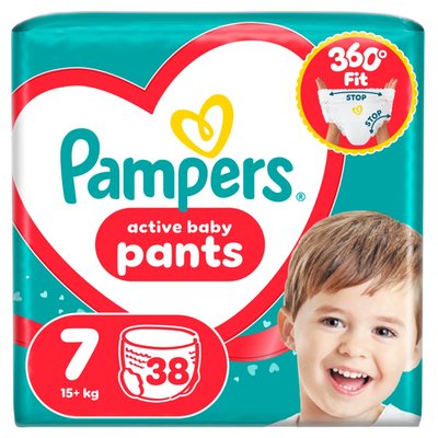 Obrázek Pampers Active Baby Plenkové Kalhotky, Velikost 7, 38 Kusů, 15kg+