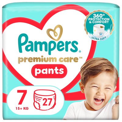 Obrázek Plenkové Kalhotky Pampers Premium Care Velikost  7, 27 Plenky, 15kg+