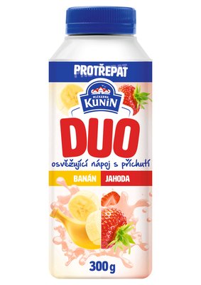 Obrázek Kunín Duo nápoj s příchutí banán/jahoda 300g