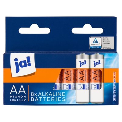 Obrázek ja! AA víceúčelová alkalická baterie pro přístroje 8 ks