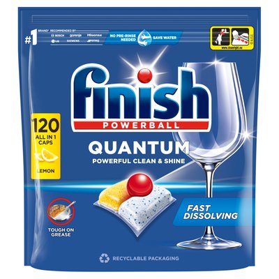 Obrázek Finish Quantum All in 1 kapsle do myčky nádobí Lemon Sparkle 120 ks 1,248 kg