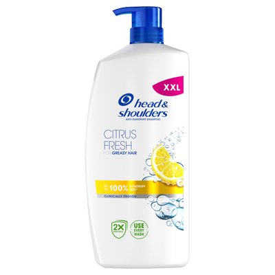 Obrázek Head & Shoulders Citrus Fresh Šampon proti Lupům Mastné Vlasy 800 ml, Pump. Každ. Použ