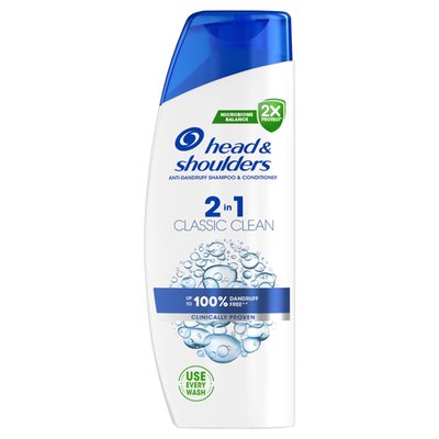Obrázek Head & Shoulders Classic Clean 2in1 Šampon proti Lupům 330 ml. Čistá Osvěžující Vůně