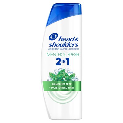 Obrázek Head & Shoulders Menthol Fresh 2in1 Šampon proti Lupům 330 ml. Osvěžující Mentolová Vůně