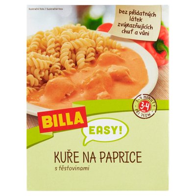 Obrázek ŠETŘÍME JÍDLEM: BILLA EASY Kuře na paprice s těstovinami 450g