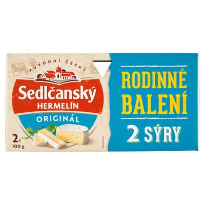 Obrázek ŠETŘÍME JÍDLEM: Sedlčanský Hermelín originál 2 x 100g (200g)